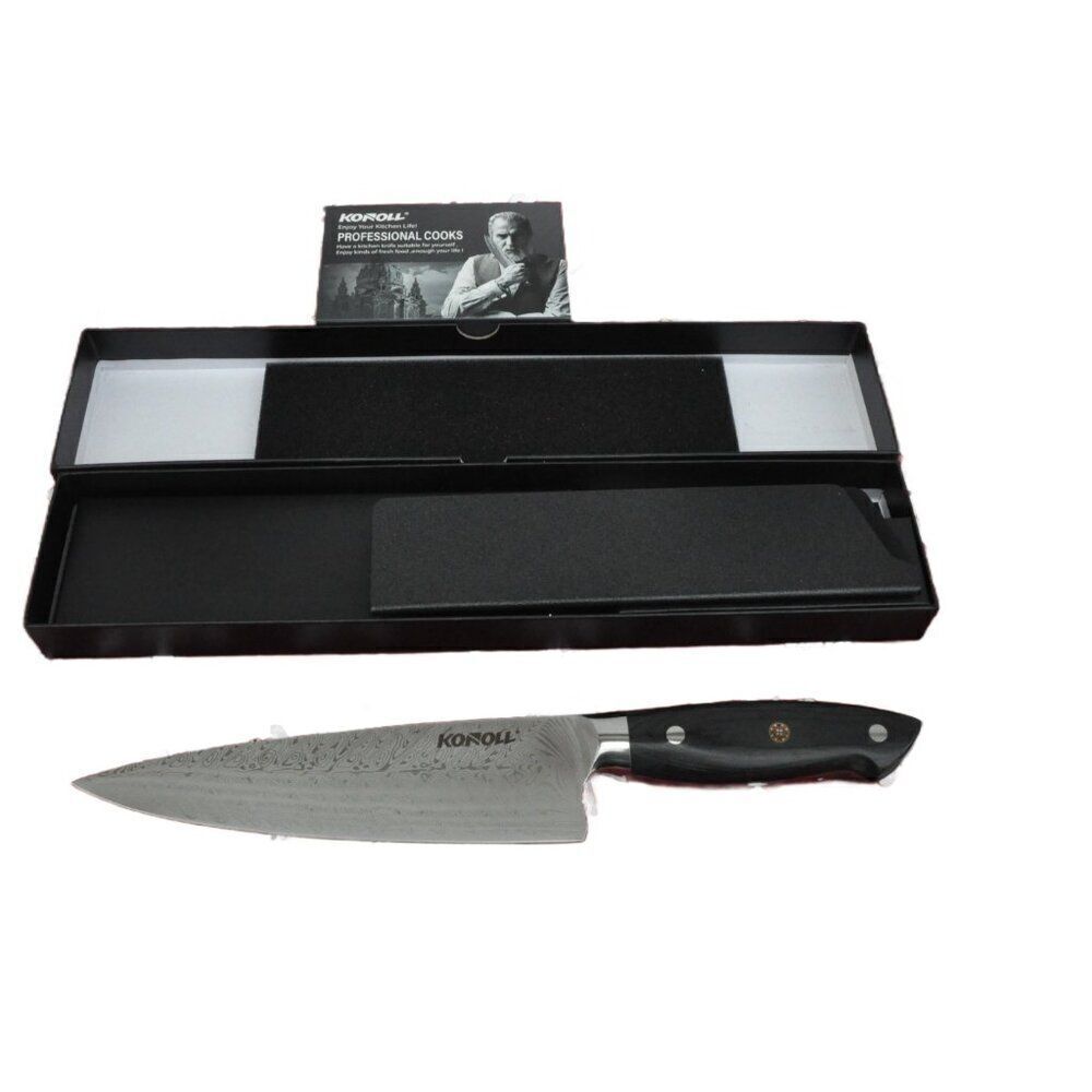 Professional Stainless Steel Chef Knife with Wood Handle KONOLL New in Box